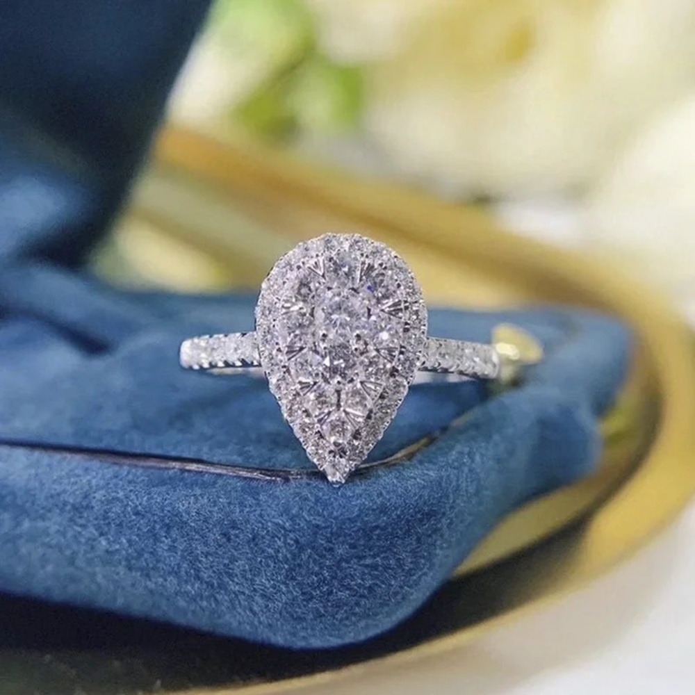 New 925 Silver Beautiful Diamond Ring - Picture 4 of 5